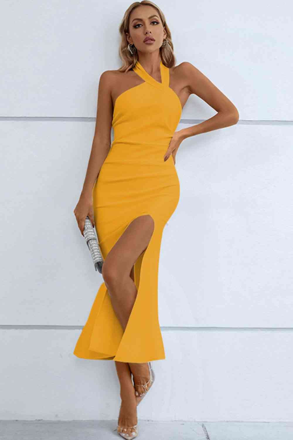 OLIVIA Fishtail Bodycon Maxi Dress