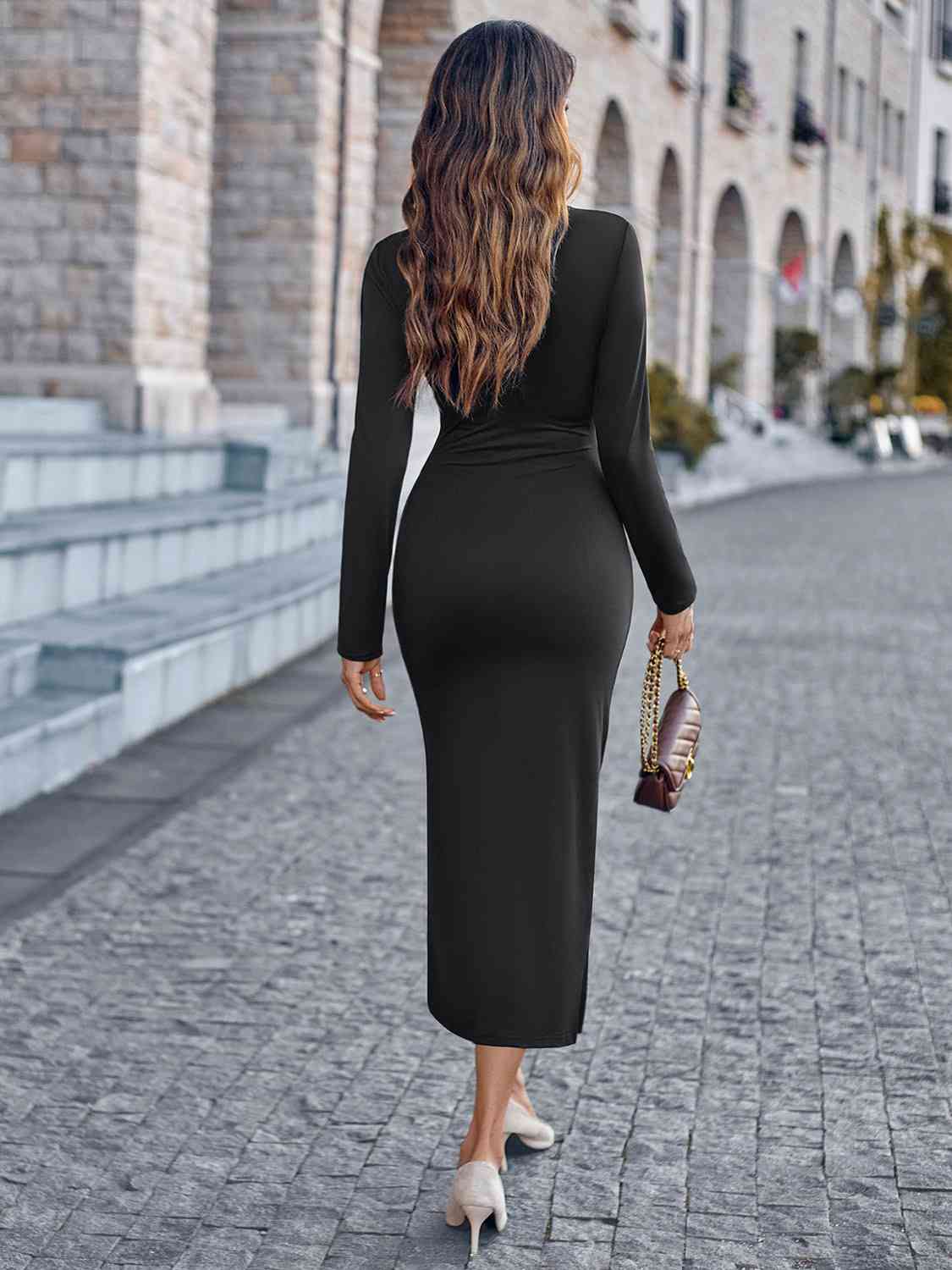 EMMA Cutout Front Slit Maxi Dress