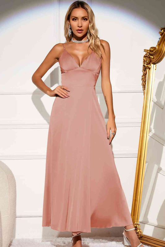 ELENA Dusty Pink Maxi Dress