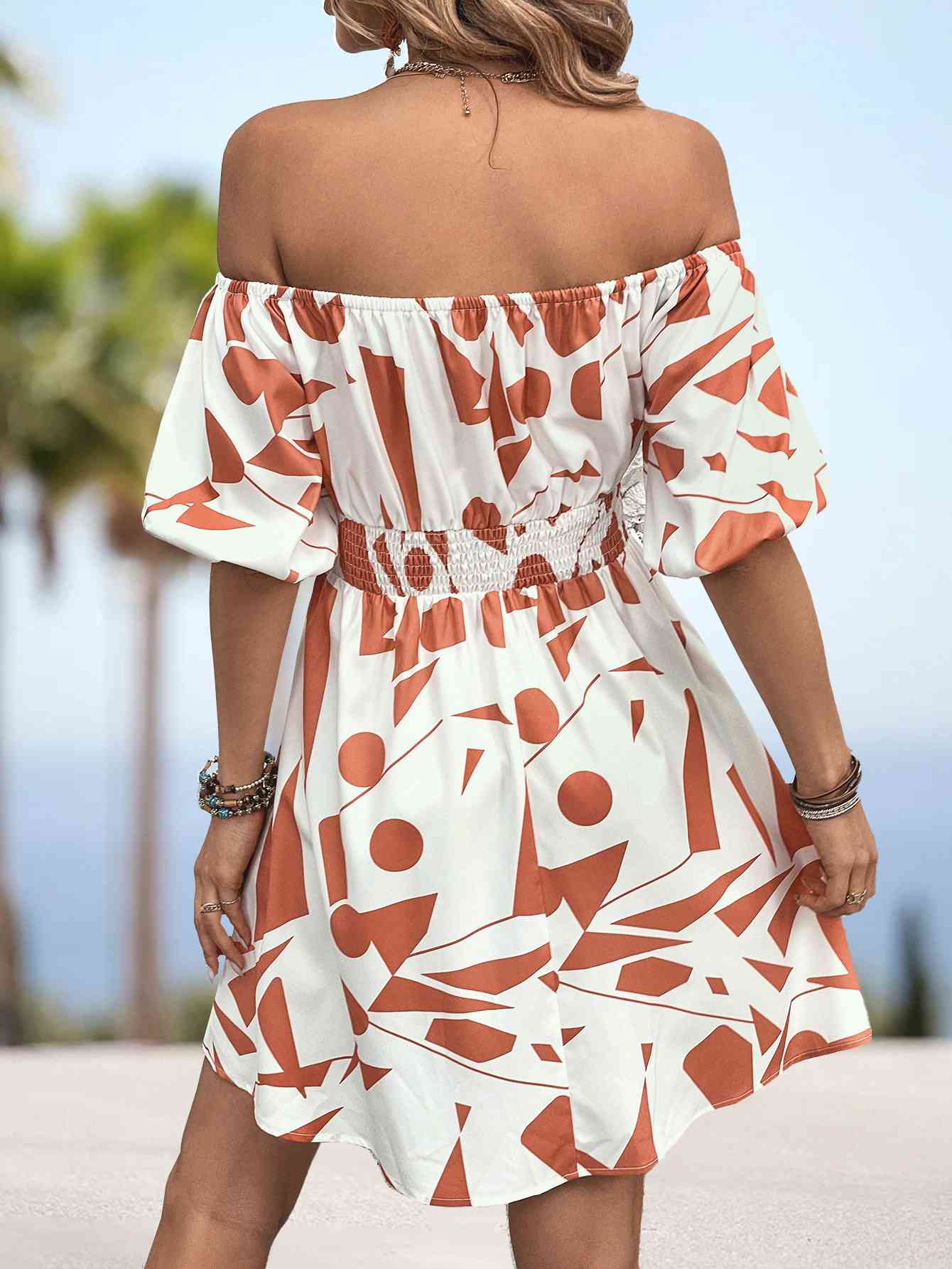 JULLI Printed Off-Shoulder Mini Dress