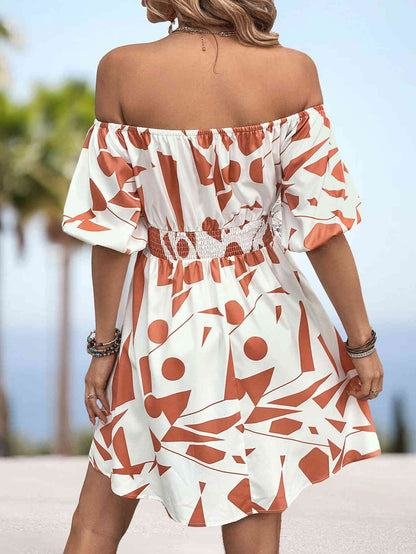 JULLI Printed Off-Shoulder Mini Dress