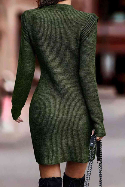 CATALEYA Round Neckline Sweater Dress